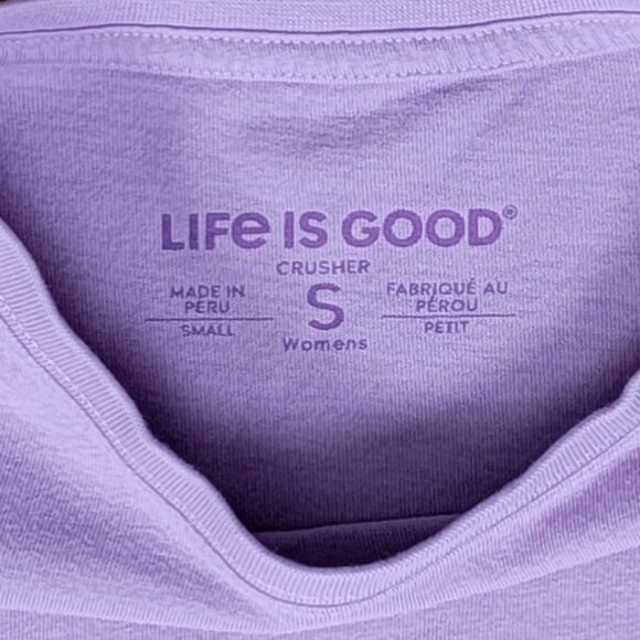 Life Is Good Lavender Crew Neck Short Sleeve Crusher Sunset Tee - S - Picture 7 of 11